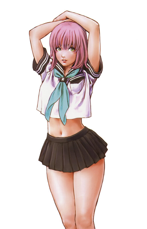 anime girl in school uniform