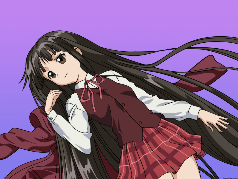 anime girl in school uniform