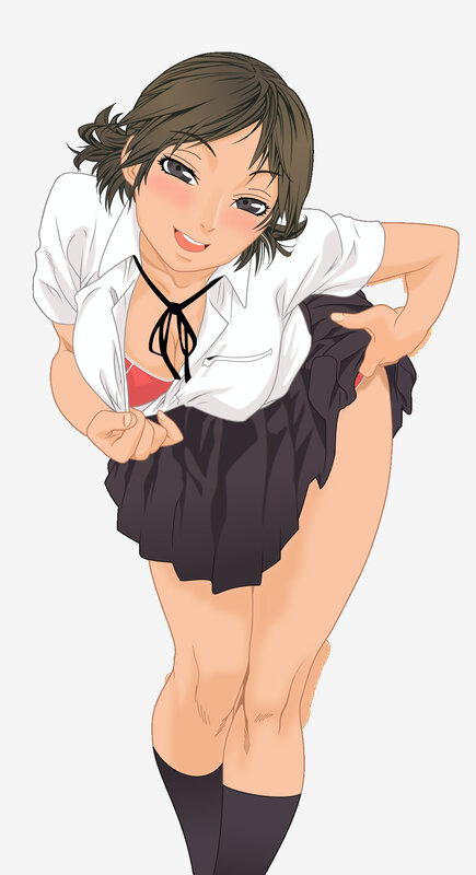 anime girl in school uniform
