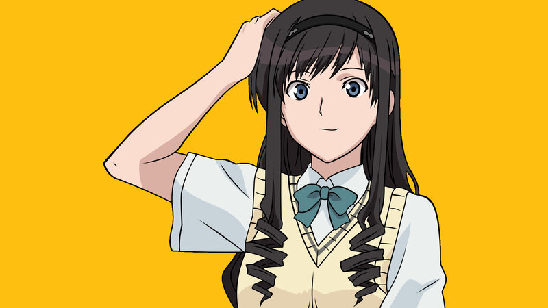 anime girl in school uniform