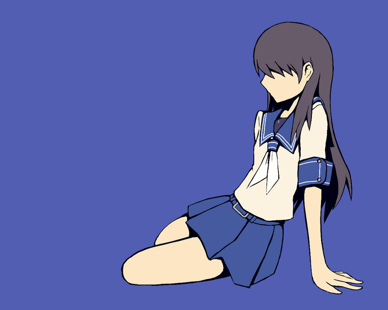 anime girl in school uniform