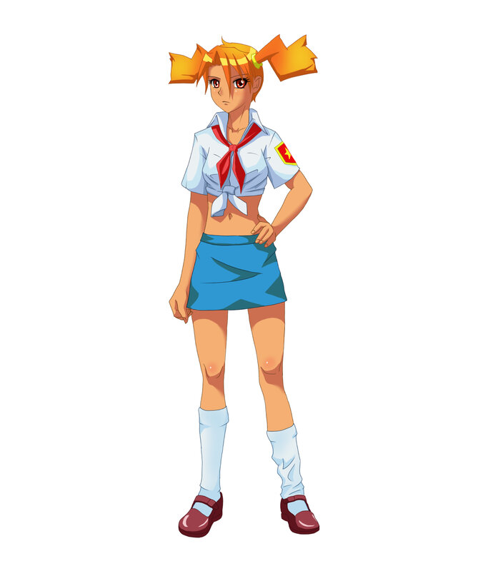 anime girl in school uniform