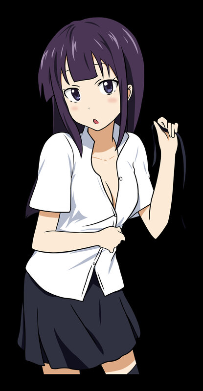 anime girl in school uniform