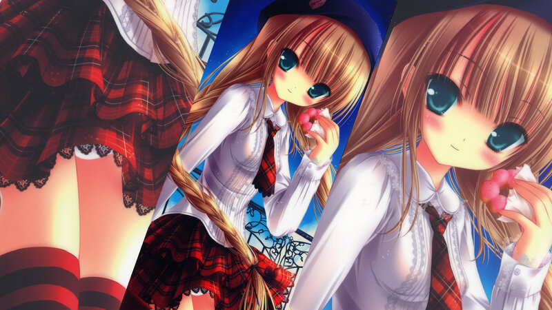 anime girl in school uniform