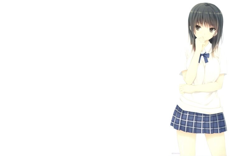 anime girl in school uniform