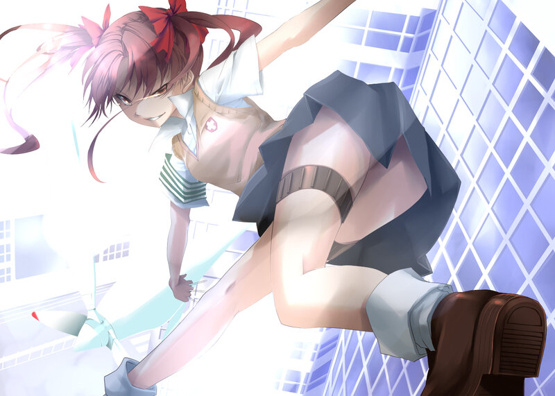 anime girl in school uniform