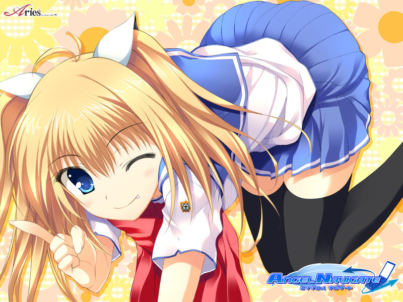 Anime girl in school uniform