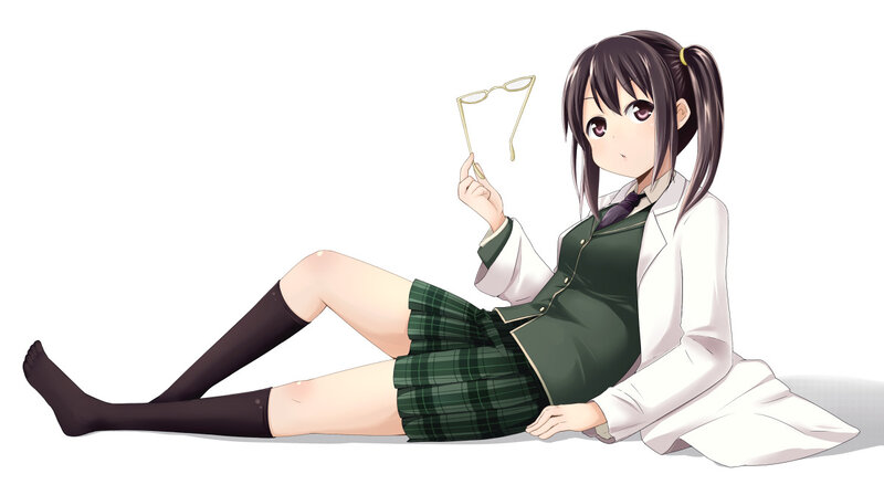 anime girl in school uniform