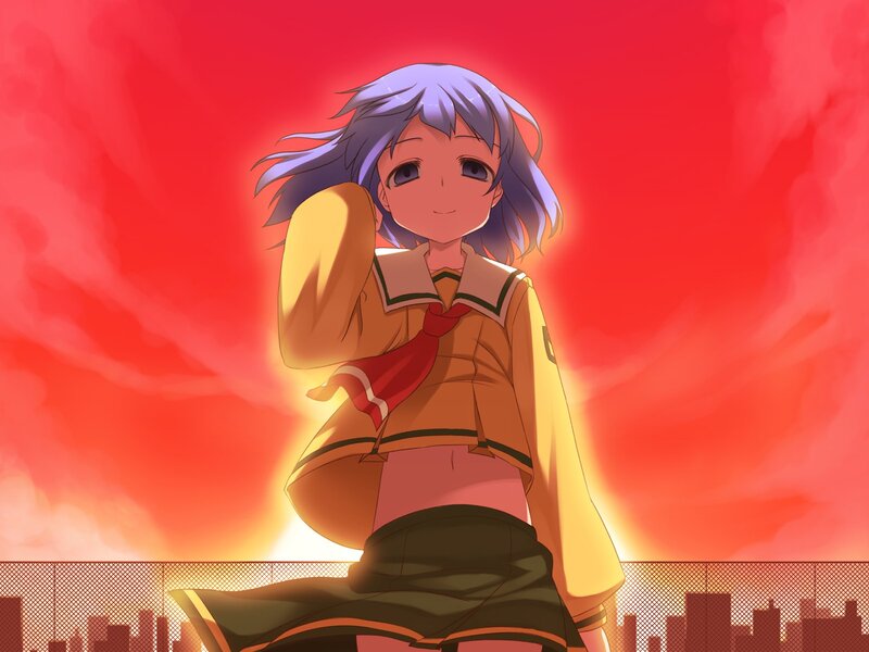 anime girl in school uniform