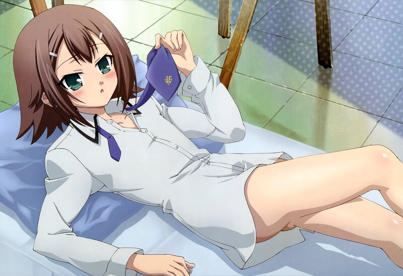 anime girl in school uniform