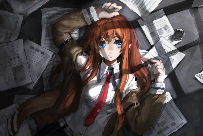 anime girl in school uniform