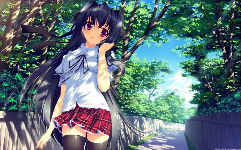 Anime girl in school uniform