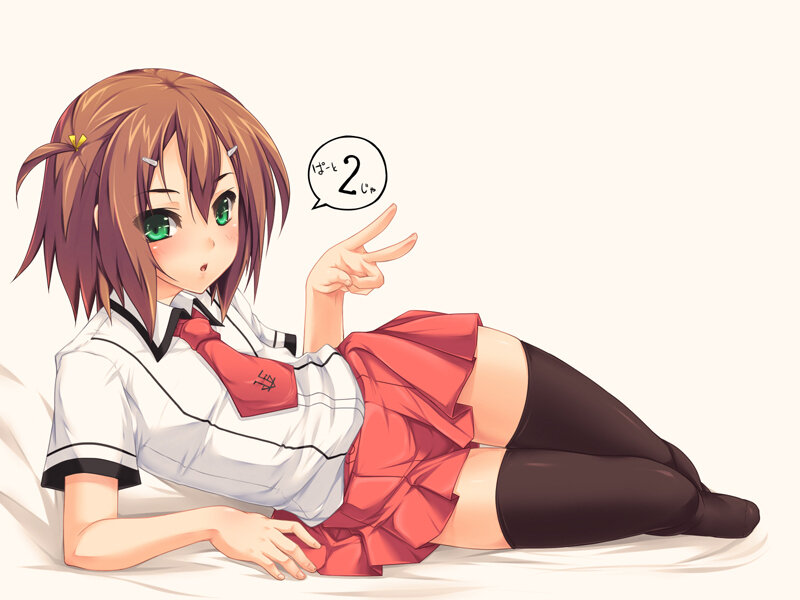 anime girl in school uniform