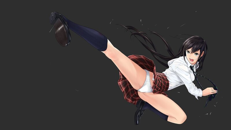 anime girl in school uniform
