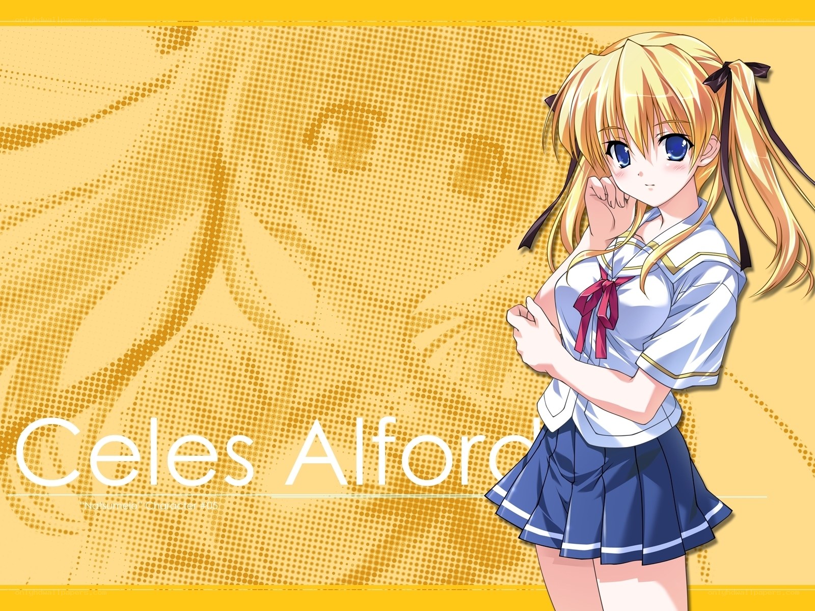 Anime girl in school uniform
