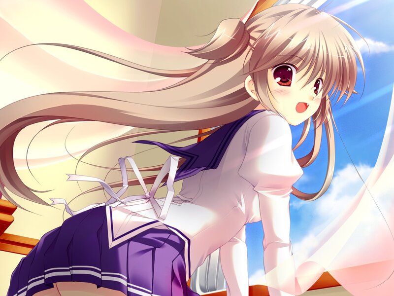 anime girl in school uniform