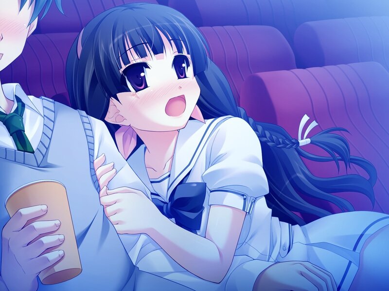 Anime girl in school uniform