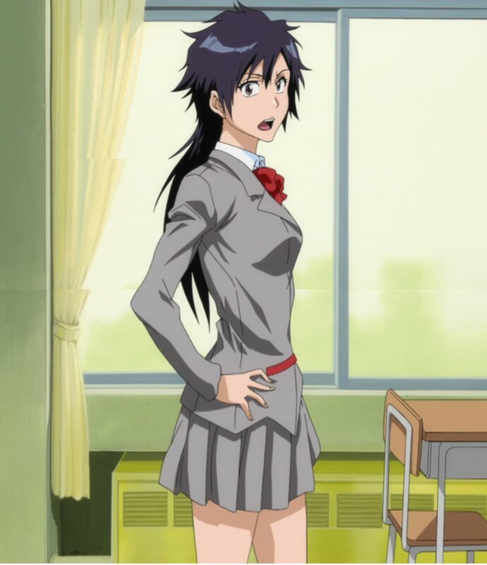 anime girl in school uniform