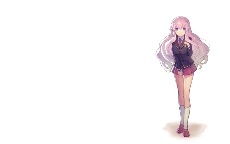 anime girl in school uniform