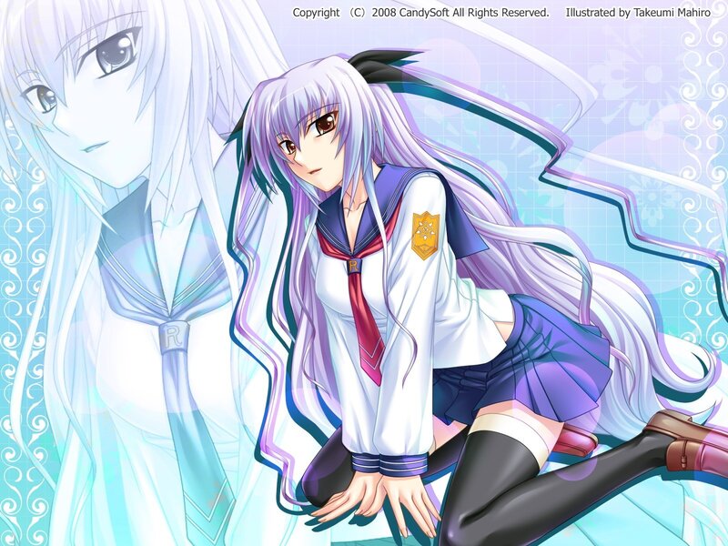Anime girl in school uniform