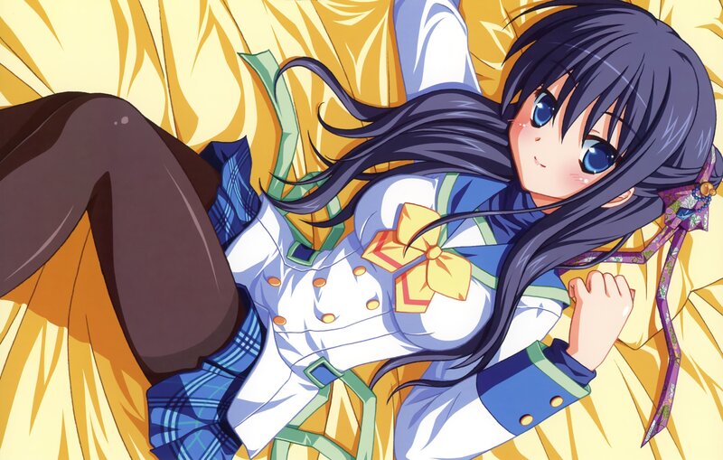anime girl in school uniform