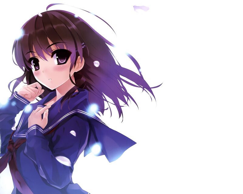 anime girl in school uniform