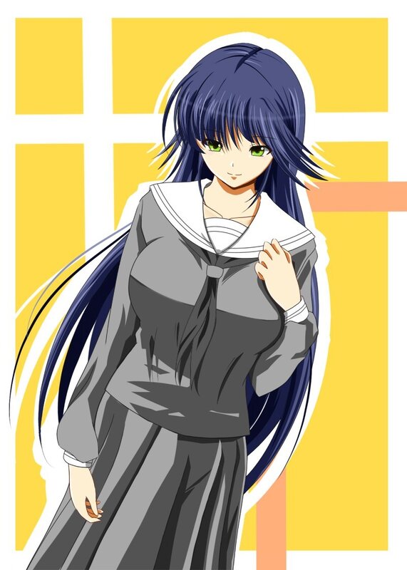 anime girl in school uniform