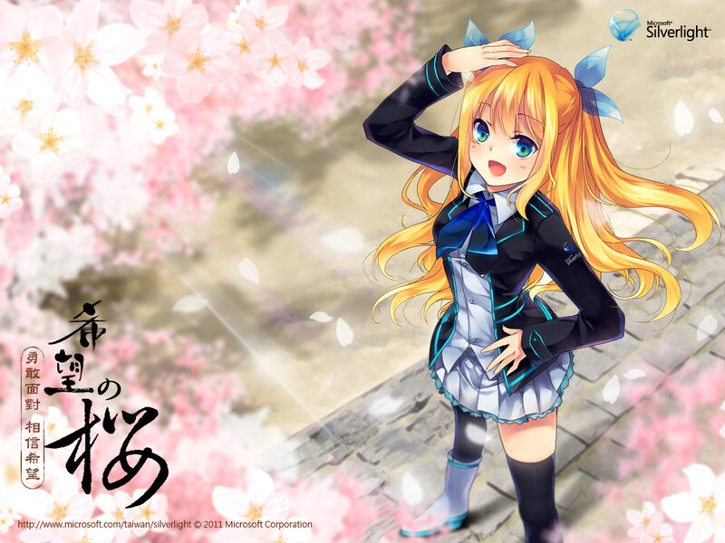 Anime girl in school uniform
