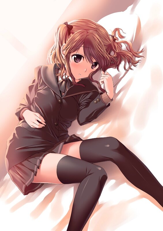 anime girl in school uniform