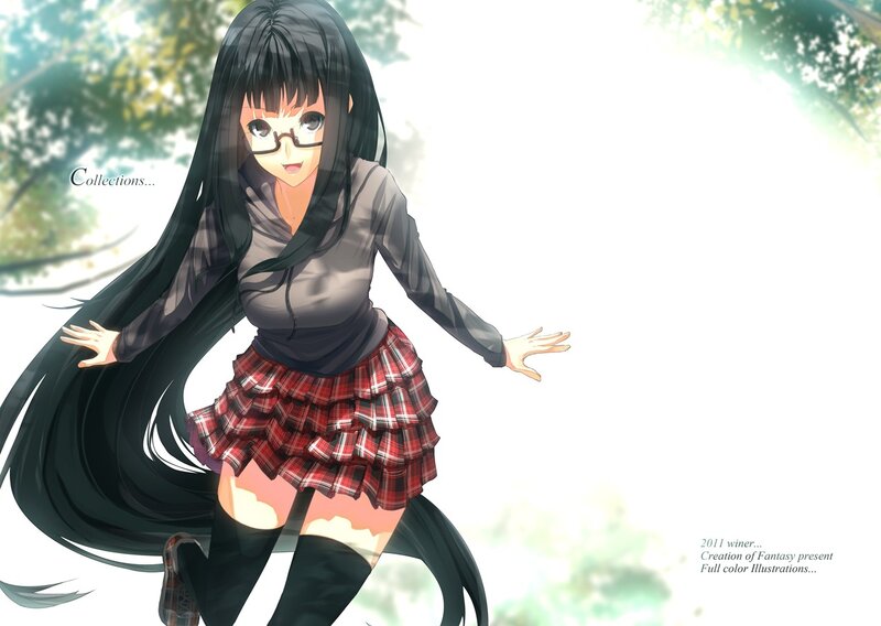 anime girl in school uniform