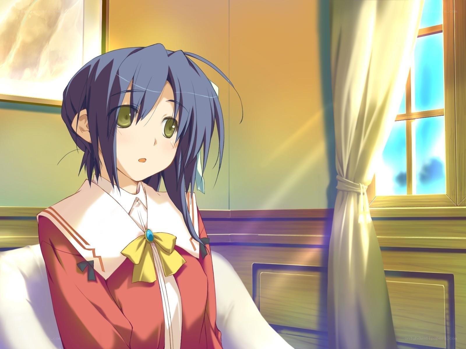 anime girl in school uniform