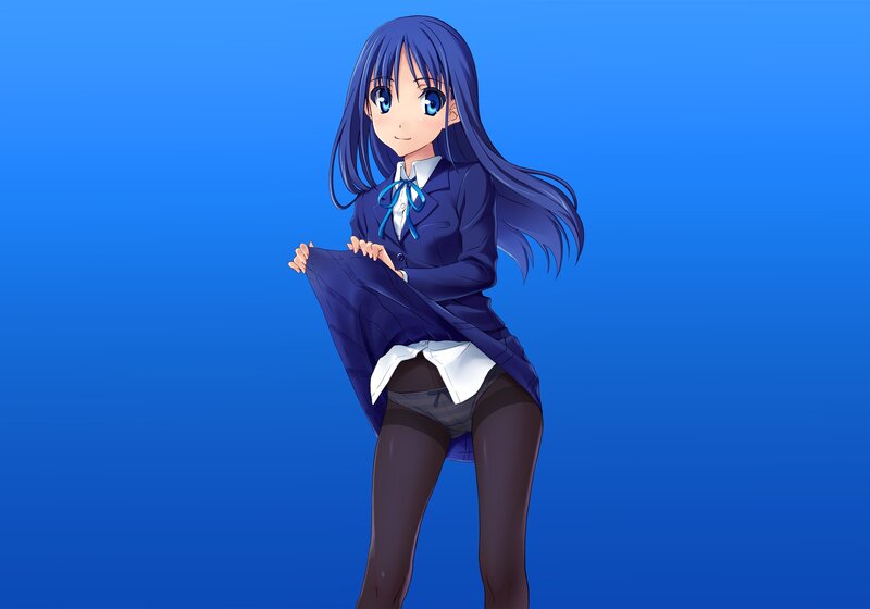anime girl in school uniform