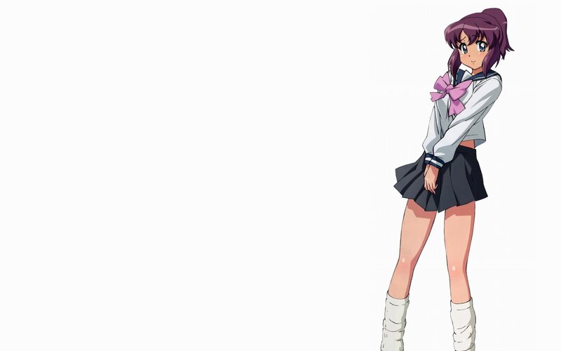 anime girl in school uniform