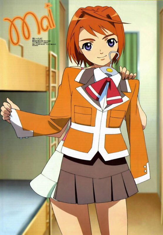 Anime girl in school uniform
