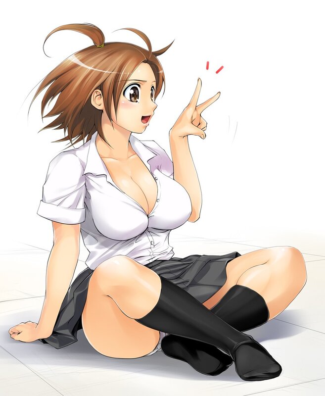 anime girl in school uniform
