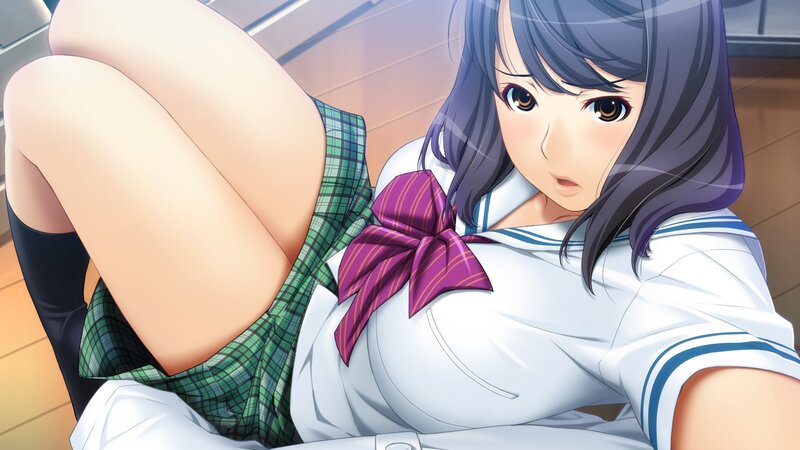 anime girl in school uniform