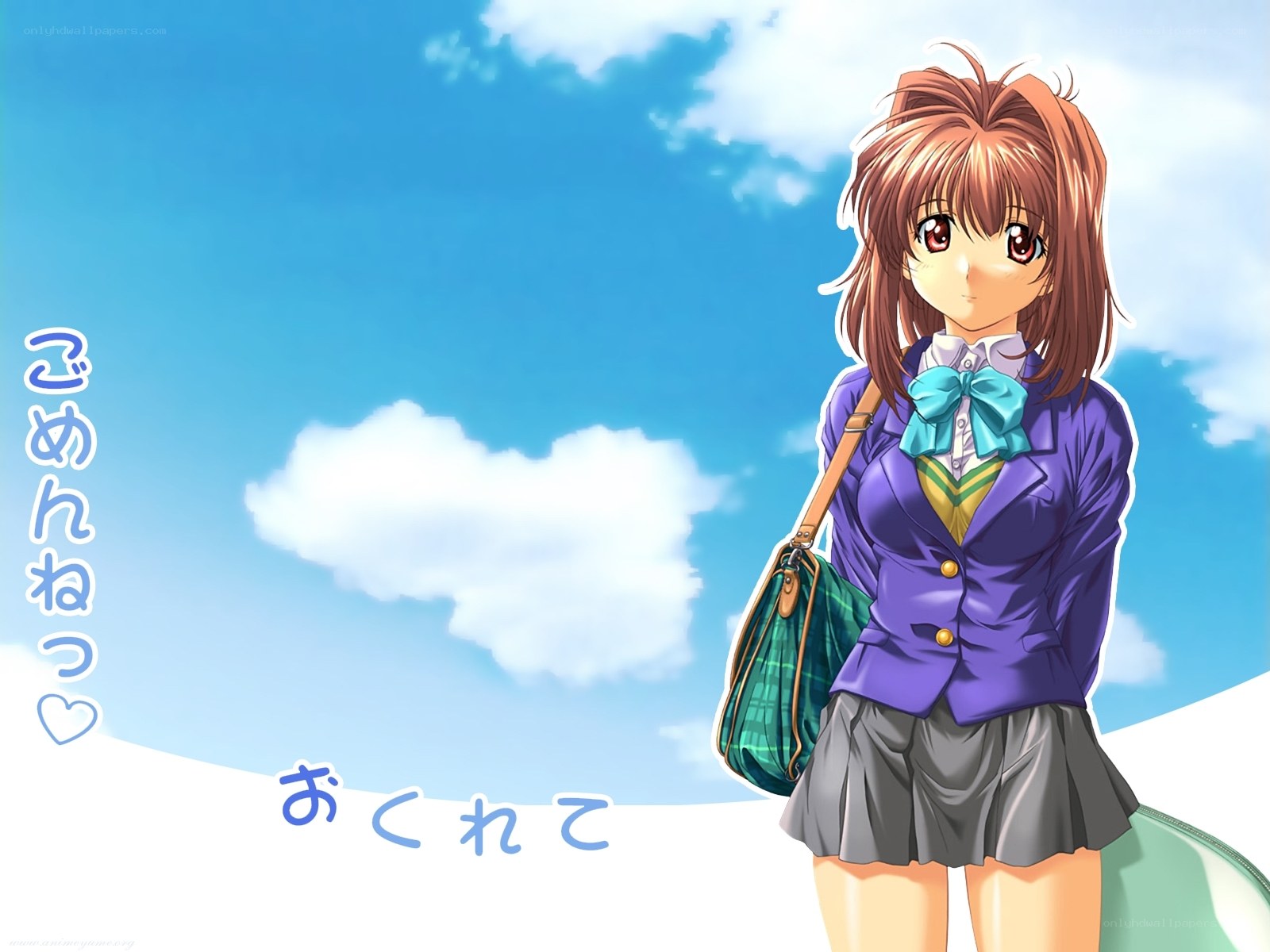 anime girl in school uniform