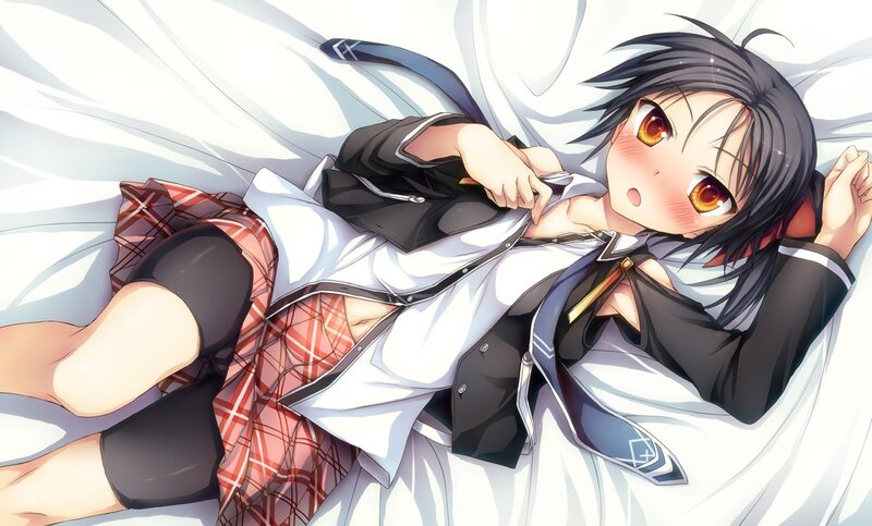 anime girl in school uniform