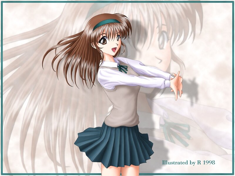anime girl in school uniform