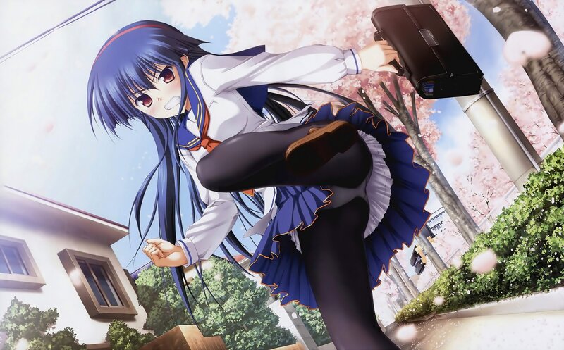 anime girl in school uniform