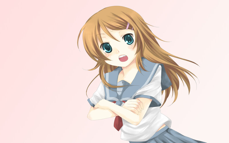 anime girl in school uniform