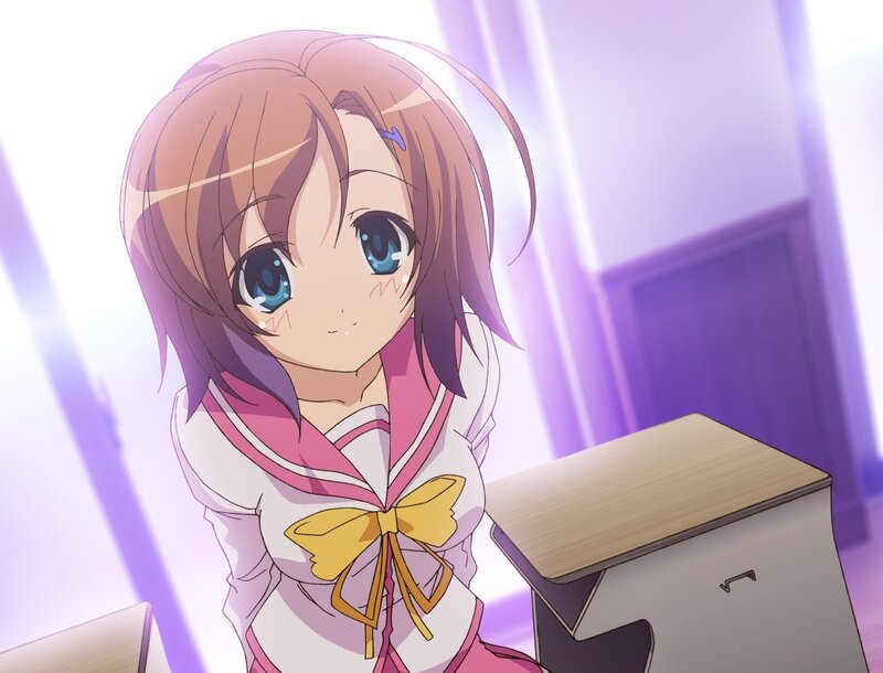 anime girl in school uniform
