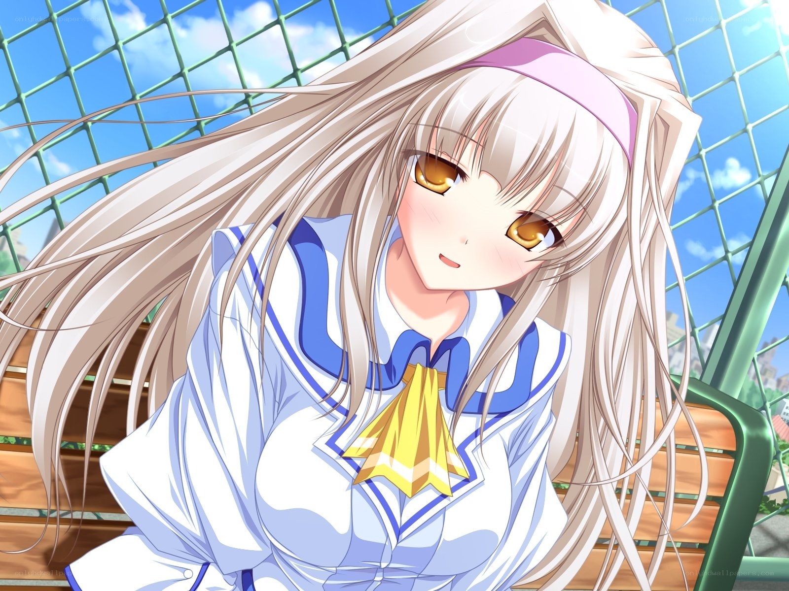anime girl in school uniform