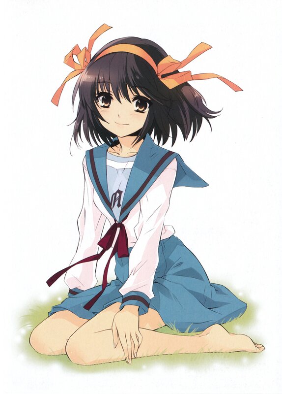 anime girl in school uniform
