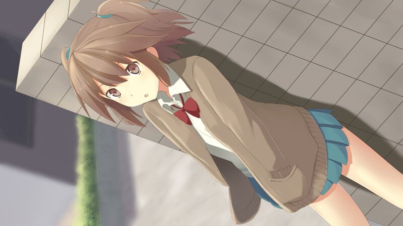 anime girl in school uniform
