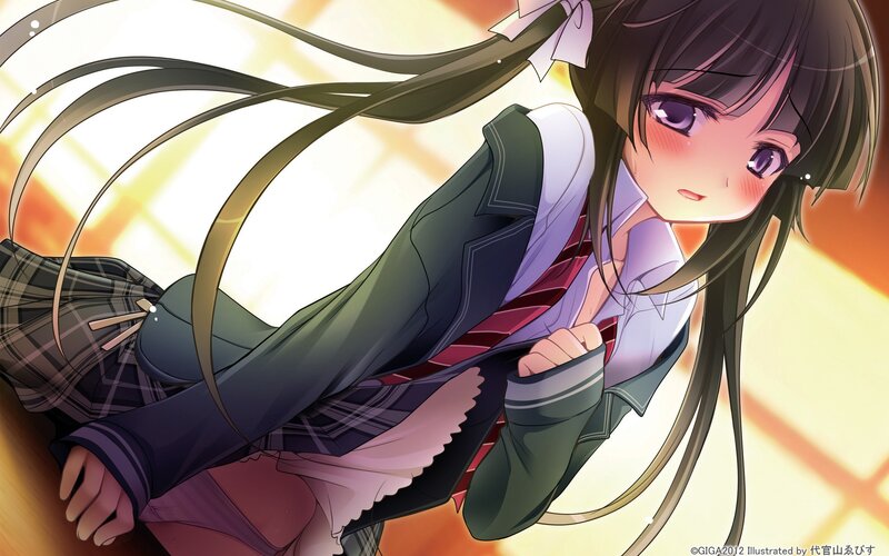 anime girl in school uniform