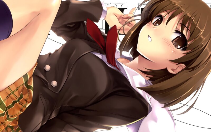 anime girl in school uniform