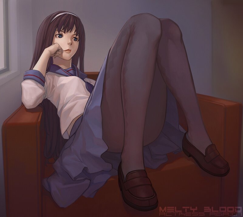 anime girl in school uniform