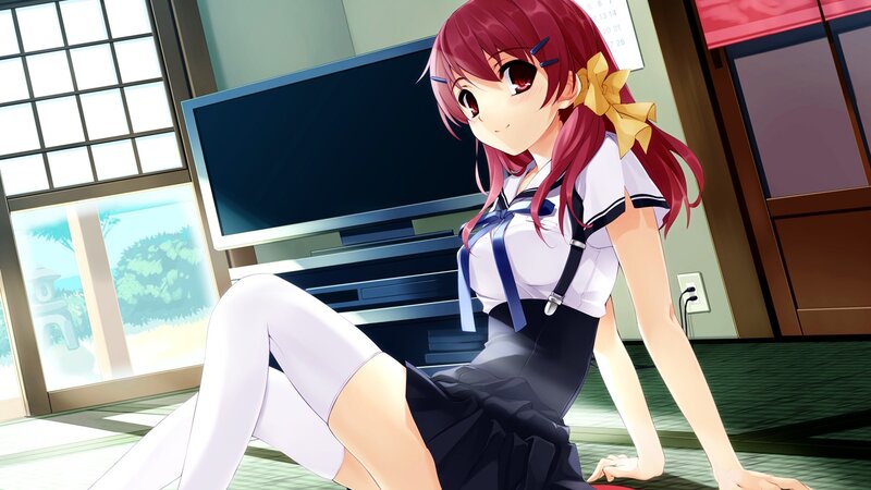 anime girl in school uniform