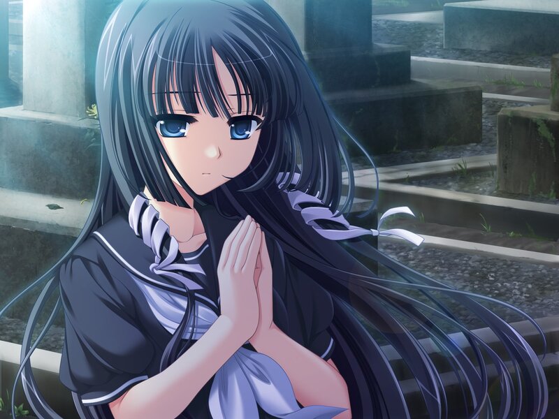 anime girl in school uniform